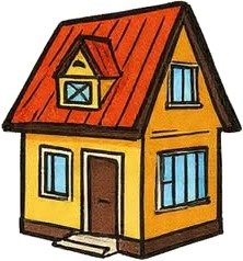 a house with a red roof and a brown door.jpg